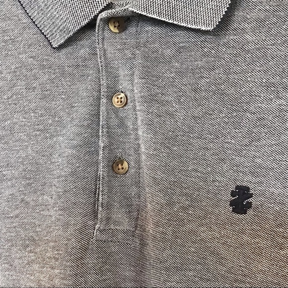 Mens Izod Polo Shirt, short sleeve, large, grey color. - Picture 2 of 8